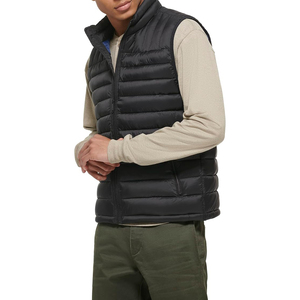 Black Puffer Vest <b>Padded</b> Gilet Stand Collar Sleeveless Jacket Winter Bodywarmer Daily Casual Puffy Waistcoat - Product Image 3