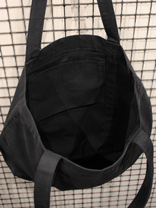 <b>Black</b> Cotton Canvas Tote <b>Bag</b> Reusable Shopping Carry <b>Bag</b> Custom Logo Grocery Travel Shoulder <b>Bag</b> Eco friendly <b>bag</b> - Product Image 4