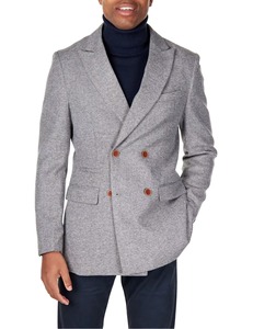Traje de Verano Moderno de Dos Piezas para Hombre, con Chaqueta de Manga Siete Cuartos y Cuello en V, 100% Poliéster, y Pantalones Cortos Elásticos - Product Image 3