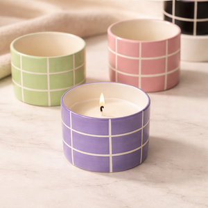 Recipiente de Cerámica Premium para Velas, Acabado con Esmalte de Doble Tono, Una Sola Mecha, Larga Duración, Tapa Incluida, Decoración Elegante y Lujosa para el Hogar - Product Image 4