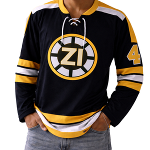 Camiseta de fútbol americano de malla negra y amarilla para hombre, estilo oversize, jersey deportivo de manga larga personalizado para compradores estadounidenses - Product Image 5