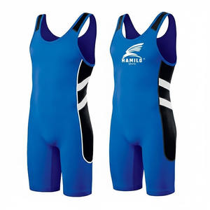 ชุดซิงเกิลเล็ตสำหรับกีฬามวยปล้ำยอดนิยม ดีไซน์เองได้ ยูนิเซ็กซ์ ผลิตจากวัสดุที่ยั่งยืน ราคาโรงงานถูก คุณภาพสูงจาก Hamilo Sports - Product Image 1