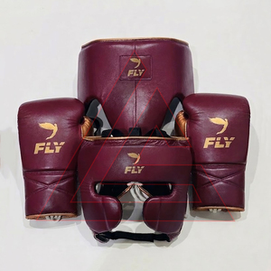 Ensemble de boxe professionnel sur mesure en cuir de vachette véritable de haute qualité pour le combat et l'entraînement - Product Image 2