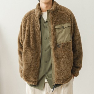 Veste en polaire sherpa noire pour homme, fermeture éclair intégrale, col montant épais, manteau d'hiver décontracté - Product Image 2