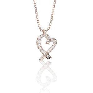 Colgante de Plata con Moissanita en Forma de Corazón, Corte Redondo, Elegante y Encantador para Mujer - Product Image 1