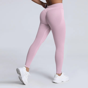 Custom Logo Nylon Fitness Gym Yoga Pants Active Wear <b>Pocket</b> Breathable High Waist Scrunch Butt Yoga <b>Leggings</b> for Women - Product Image 5