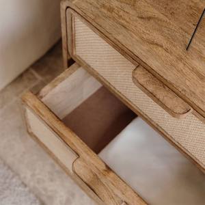Mesita de noche rectangular Vandana Arion Merino 50x35 cm en madera de mango, MDF y yute Abrams - Product Image 2
