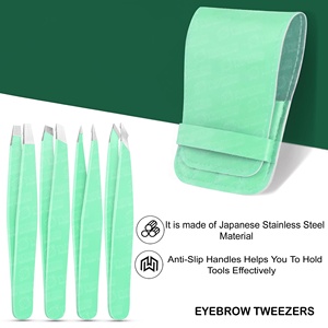 Pince à épiler robuste en acier faite à la main avec pointe pointue gravée pour faciliter l'épilation des sourcils et des cheveux Utilisation colorée et durable - Product Image 6