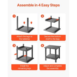 Mesa Auxiliar de Doble Capa para Exteriores de HDPE, 17.72W X 14.96D X 17.32H Pulgadas, Fácil Mantenimiento, Resistente a Condiciones Climáticas Extremas - Product Image 5
