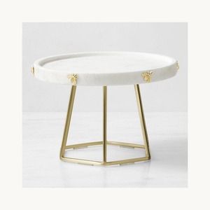 New Arrival <b>Marble</b> And Metal <b>Cake</b> <b>Stand</b> With High Quality Cupcake Pastry Serving <b>Stand</b> For Birthday Party Use - Product Image 1
