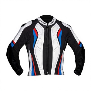 Chaqueta de Cuero Vacuno Personalizada para Hombre, Impermeable, de Secado Rápido, con Protección de Nivel 2 CE para Motociclismo, Carreras y Pista, con Protección Antivuelco - Product Image 1