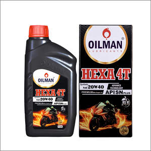 Premium OILMAN LUBRICANTS 4 Stroke 20W40 SAE Synthetic Motorcycle <b>Engine</b> Oil Extreme Friction Reduction High Mileage Fluid - Product Image 3