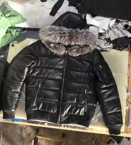 Chaqueta de Cuero de Oveja Genuina de Alta Calidad para Hombre, Estilo Bomber, Talla Grande, con Cierre, Ecológica, Vintage, para Invierno, Marca Glory Custom - Product Image 4