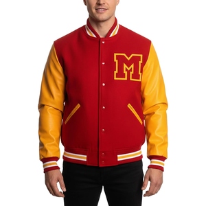 Chaqueta Universitaria Personalizada Premium, Chaqueta Bomber Letterman, Chaqueta de Mezcla de Lana Estilo Urbano, Parches Bordados OEM, Marca Personalizada - Product Image 5