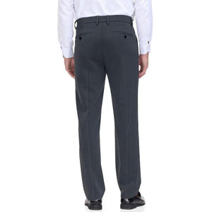 Men's Straight Leg <b>Trousers</b> Dark Gray Polyester Anti-Wrinkle Midweight Office Business men's pants for sale - Product Image 2