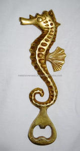Ouvre-bouteille en laiton en forme d'hippocampe, style vintage, ouvre-bouteille en métal pour bar, cuisine, décoration de la maison et cadeau nautique - Product Image 3