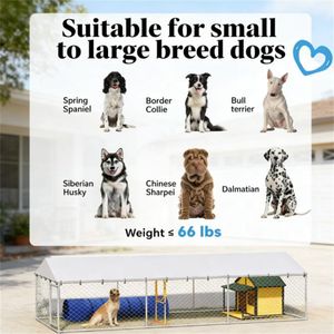 Cuccia e Gabbia per Cani da Esterno in Argento, Casette e Mobili per Animali Domestici - Product Image 2