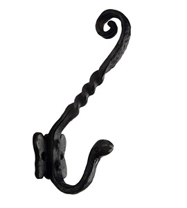 Wrought Iron Metal <b>Kitchen</b> Towel Rack Coat <b>Hooks</b> Black Wall Mounted <b>Hook</b> Hanger Eco-Friendly Space-Saving Multi-Purpose - Product Image 1