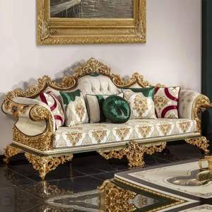 Sofá Seccional en Forma de L de Lujo Tradicional en Oferta, con Cojines de Esponja, para Sala de Estar de Apartamento, Muebles Amangiri Indonesia - Product Image 2