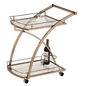 Premium Handmade Metal Bar <b>Serving</b> <b>Trolley</b> Cart Beverage Wine Tea Coffee Party Event Setup Multi-Purpose Eco-Friendly Asian Zen - Product Image 1