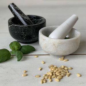 Heavy Weight Stone <b>Grinder</b> Bowl With Matching Crusher For Crushing Seasonings <b>Herbs</b> Seeds Garlic Kitchen Tool - Product Image 1