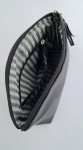 Elegante Bolsa de Cosméticos de Viaje Casual, Bolsa de Maquillaje de Cuero PU con Cierre de Cremallera y Bolsillo Interior con Cremallera, Alta Calidad y Duradera - Product Image 3