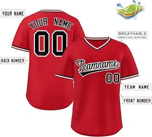 Maillot de baseball jaune personnalisé, col en V, manches courtes, nom de l'équipe, numéro imprimé, polyester respirant, vêtements de sport unisexes pour adultes - Product Image 4