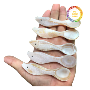 ช้อนเปลือกหอยมุกทำมือ ดีไซน์สร้างสรรค์ ด้ามจับสั้น สำหรับเสิร์ฟกาแฟ ของหวาน และเครื่องใช้บนโต๊ะอาหาร - Product Image 1