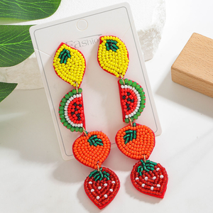 BY MULTI CRAFT – Nouveauté Été : Perles Bohèmes Classiques pour Femme, Style Pastoral, Perles de Riz, Motifs Pastèque, Fraise, Citron, Kaki - Product Image 5