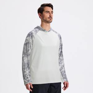 Sweat à capuche pour homme, confortable, pour l'extérieur, 100% polyester, UPF 50+, protection UV, séchage rapide, manches longues, pêche - Product Image 1