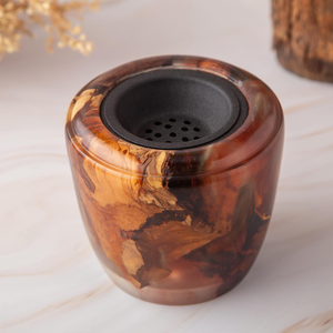 Ensemble de brûleurs d'encens Mubkhar de luxe haut de gamme, fabriqués à la main en résine époxy et bois, Bakhoor pour la maison, cadeau aromatique, diffuseur d'encens - Product Image 5
