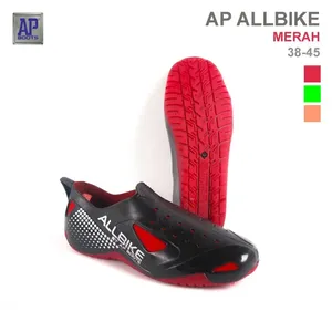 ALLBIKE AP Boots Merah-Waterproof Breathable PVC Rain Boots for Motorcycle Riding & Outdoor Cycling - Product Image 1