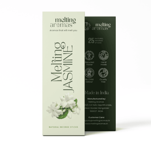 Bâtons d'encens MELTING JASMINE Ultra Premium Agarbatti, parfum naturel de jasmin, longue durée, pour la prière, la méditation, l'aromathérapie - Product Image 1
