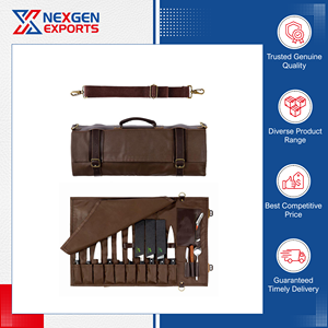 Sac de rangement portable en cuir PU fait main de qualité supérieure pour couteaux et outils, disponible en grande quantité, pour usage en cuisine, Inde - Product Image 6