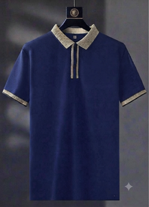 เสื้อยืดลำลองแฟชั่นสุดหรูสำหรับผู้ชาย เนื้อผ้านุ่ม ระบายอากาศได้ดี ทรงปกติ เหมาะสำหรับฤดูร้อน ผลิตจากผ้าฝ้ายหวีคุณภาพสูง - Product Image 1