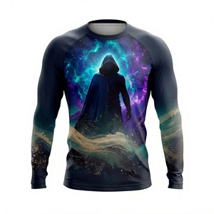 Premium Custom Sublimated Rash Guard Long Sleeve Compression <b>Shirt</b> Lightweight Quick-Dry Breathable Wear - Product Image 2