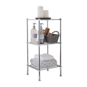 ชั้นวางของในห้องน้ำแบบตั้งพื้น 3 ชั้น ทำจากโครเมียม - Product Image 1