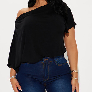 Nuevo Body Ajustado Negro para Mujer, Diseño Sexy y Elegante, Color Sólido, Estilo Vintage con Volantes, Hombros Descubiertos, Ropa Deportiva para Mujer - Product Image 3