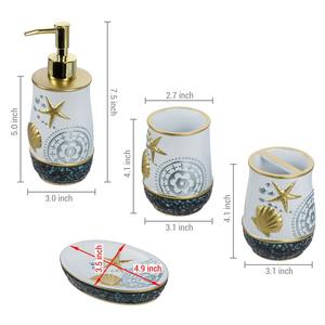 Juegos de Baño Azules con Diseño de Mármol, Ideales para Casas de Vacaciones, Hoteles, Baños para Huéspedes y Tocadores Infantiles, Venta al Por Mayor desde India - Product Image 5