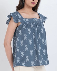 Haut sans manches en coton Paisley pour femme, qualité excellente, respirant, écologique, coupe ajustée décontractée, style A-line, idéal pour l'été, prix compétitif - Product Image 6