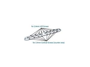 Premium Veterinary Orthopedic Instruments, CE Approved 2.4mm LCP Plates <b>Set</b> of 8pcs with 50 LCP <b>Screws</b> - Product Image 5