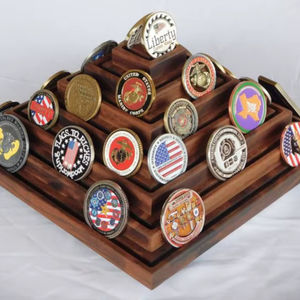 Caja de Madera para Colección de Monedas y Medallas, Exhibidor de Monedas y Medallas de Colección - Product Image 1