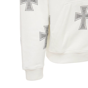 Sudadera con capucha vintage con cremallera y pedrería personalizada, chaqueta de invierno estilo streetwear para hombre y mujer, corte regular, 100% algodón polar transpirable - Product Image 3