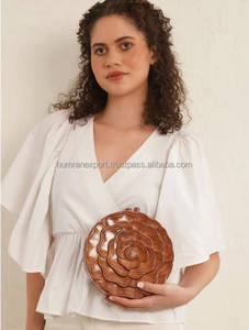 Wholesale Handcrafted Vintage Wooden Party <b>Bag</b> Purse Classic Casual Evening Clutch <b>for</b> <b>Weddings</b> Casual Elegant Style - Product Image 3