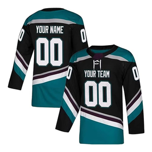 Nuevo Diseño de Camisetas de Hockey sobre Hielo Sublimadas en Poliéster, de Alta Calidad, Cómodas, de Secado Rápido, Antibacterianas y Transpirables - Product Image 1