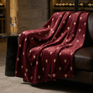 Mantas Reversibles de Franela y Piel Sintética para Hotel, Venta al por Mayor, Logotipo Personalizado, Mantas Decorativas Cálidas de Doble Cara para Vestíbulo - Product Image 1