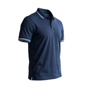 เสื้อเชิ้ตผู้ชายลำลองปี 2026 ปักโลโก้ด้านหน้าได้ตามต้องการ ผ้าถัก 100% คอตตอน แห้งเร็ว แขนสั้น สีพื้น ขายดี ดีไซน์ใหม่ - Product Image 1