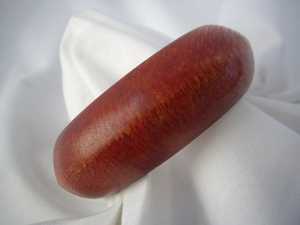 MN Exports Wooden Cuff Bangle <b>Bracelet</b> Classic <b>Red</b> Brown Smooth Finish Unisex Party Christian Jewelry - Product Image 3