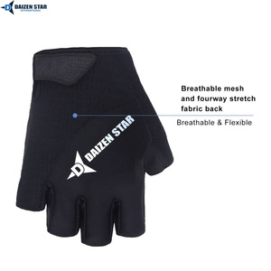 Gants mi-doigts Daizen Star noirs, longueur poignet, séchage rapide, sport, décontractés, printemps-été, coton/polyester/spandex, multifonctionnels - Product Image 5