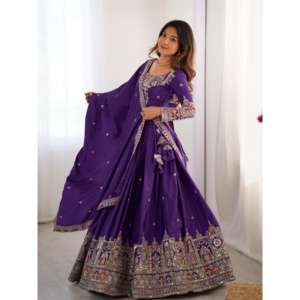 Conjuntos de mujer de moda Hermosa Lehenga Choli con codificación Dori Thread & Sequence Work - Product Image 5